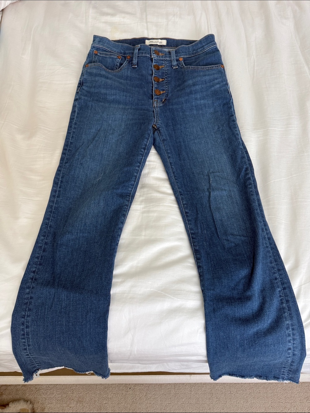 Madewell Dark Blue High-Rise Wide-Leg Jeans